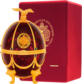 Подарочный набор Графин Императорская коллекция Подарочный набор Графин Императорская коллекция яйцо Фаберже Рубин (0,7 л) в бархатной подарочной упаковке в бархатной подарочной упаковке
