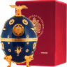 Подарочный набор Графин Императорская коллекция яйцо Фаберже Синего цвета с цветами (0,7 л) в бархатной подарочной упаковке