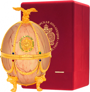Подарочный набор Графин Императорская коллекция яйцо Фаберже Оникс (0,7 л) в бархатной подарочной упаковке